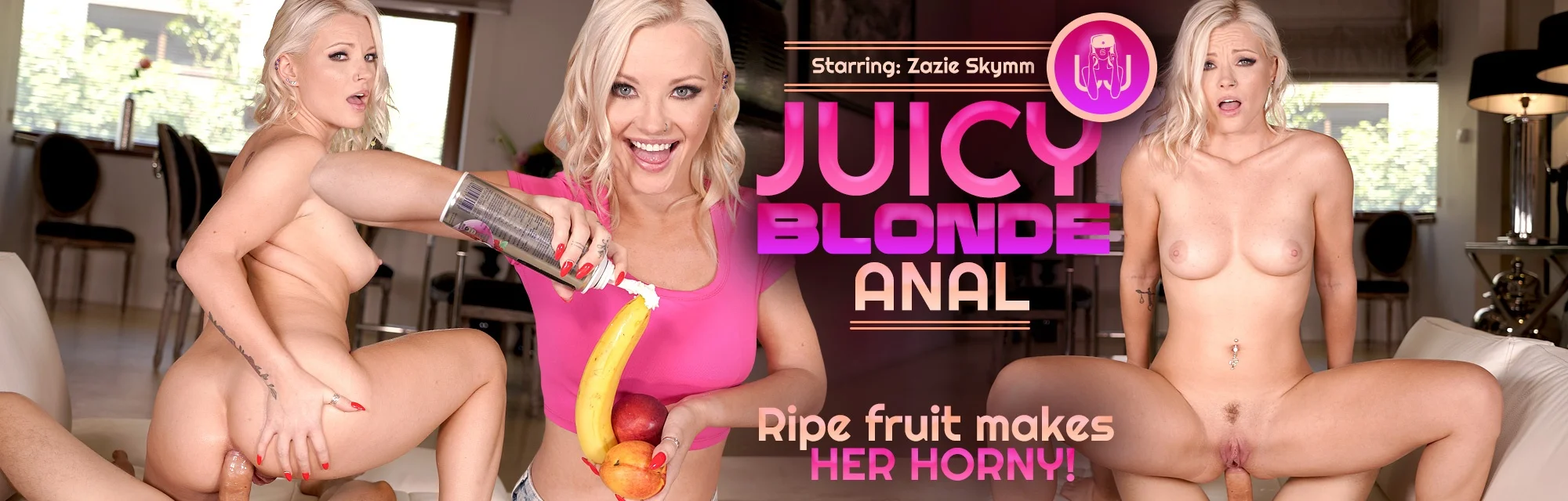 Juicy Blonde Anal Banner