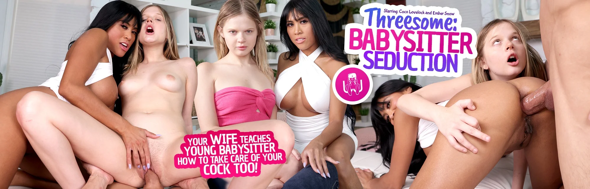 Threesome: Babysitter Seduction Banner